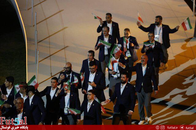 حضور سرمربی اسپانیایی فوتسال در رژه کاروان ایران در بازی های همبستگی کشورهای اسلامی+ عکس
