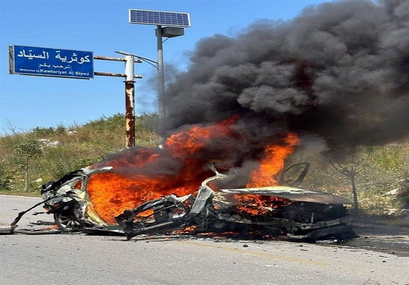 حمله پهپادی جدید رژیم اسرائیل به خودرویی در جنوب لبنان
