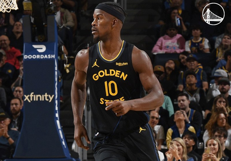 خنده استیفن کری پس از دیدن مدل موی جدید جیمی باتلر