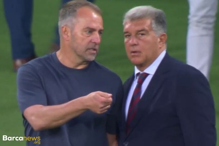 واکنش لاپورتا به نتایج ضعیف بارسلونا و انتقادات از سبک بازی هانسی فلیک