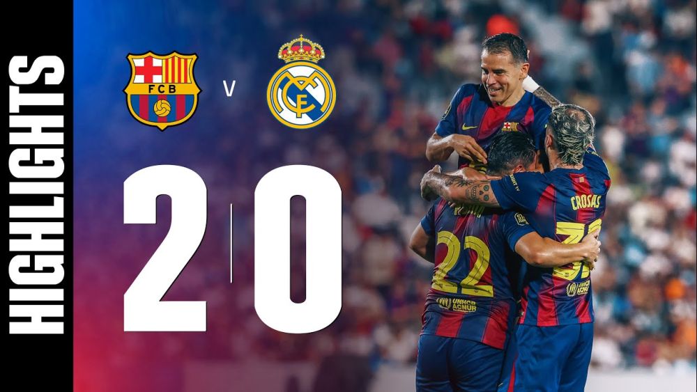 ویدیو: خلاصه بازی اسطوره‌های بارسلونا ۲-۰ رئال مادرید; دبل دیدنی خاویر ساویولا