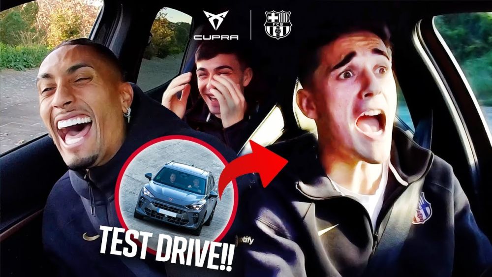 ویدیو: رانندگی جنون‌آمیز بازیکنان بارسلونا با خودروهای کوپرا 🤣🔥